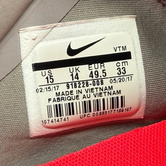 Nike Duel Racer Running Shoes Men's 15 Black White Anthracite Athletic Run Train - Picture 13 of 13